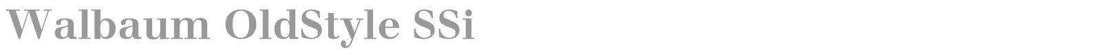 Walbaum OldStyle SSi font preview